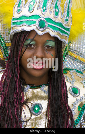 Montreal, Kanada. Nahaufnahme karibischen Karneval in der Innenstadt von Montreal. Stockfoto