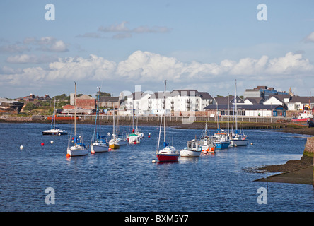 Irvine Harbour, North Ayrshire, Schottland, UK an einem Sommertag Stockfoto