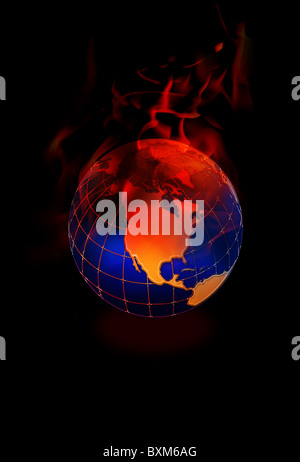 Welt in Flammen Stockfoto