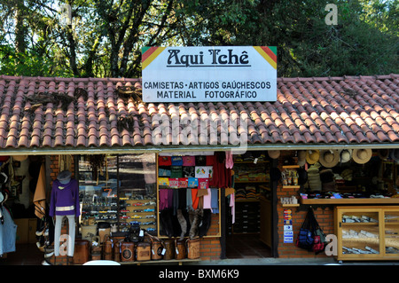 Gaucho Geschenk Shop, Canela, Rio Grande do Sul, Brasilien Stockfoto