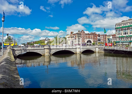 O' Connell Brücke über den Fluss Liffey in Dublin Irland Stockfoto