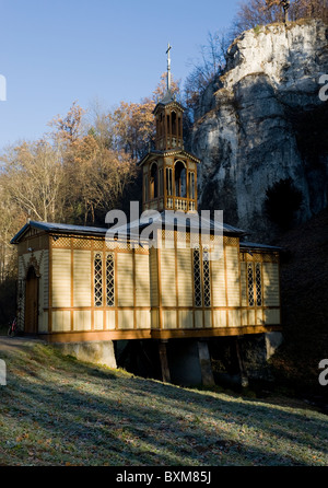 Holzkirche (geb. 1901) in Ojców, Polen Stockfoto