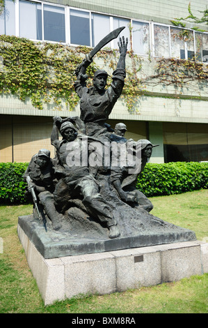 Skulptur von dem chinesischen Volk Befreiung-Armee-Soldaten Stockfoto
