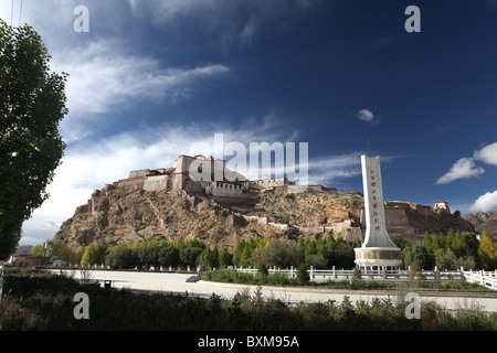 Gyantse Dzong oder in Gyantse Gyantse Festung oder Gyangtse in Tibet, China. Stockfoto