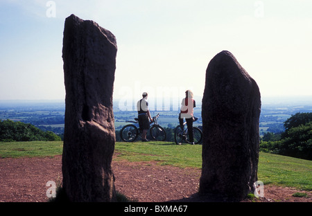 Blick von den vier Steinen Clent Hügel Worcestershire UK Stockfoto