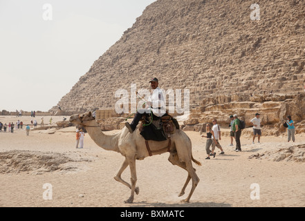 Ägyptische Touristenpolizei verwenden Kamel patrouillieren. Stockfoto