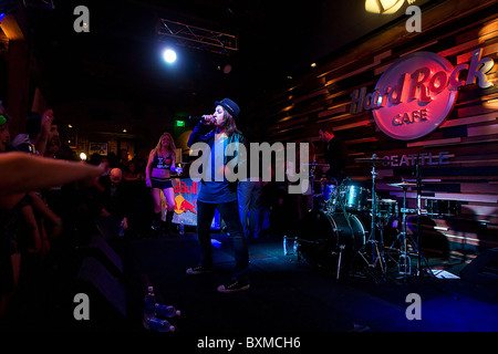 Mickey Avalon in Konzert im Hard Rock Cafe Stockfoto