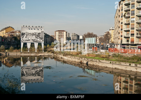 Darsena: das uralte Handwerk Hafen von Mailand Stockfoto