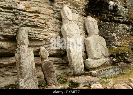 Steinerne Buddha-Figuren, Unjusa Tempel, Südkorea Stockfoto