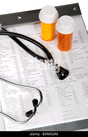 Gesundheits-Konzept mit Labor-Test-Ergebnisse Stockfoto