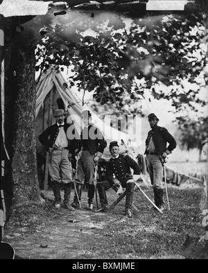 Westover Landung, VA. Oberst William W. Averell 3d Pennsylvania Kavallerie und Personal Stockfoto