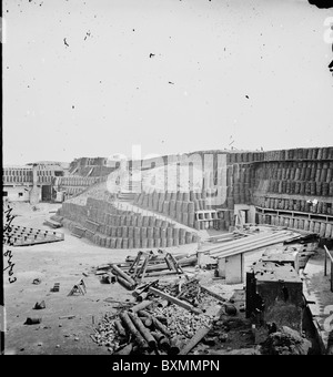 Charleston, South Carolina. Innenansicht von Fort Sumter Stockfoto