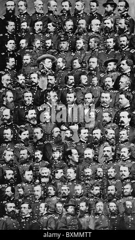 Offiziere der Vereinigten Staaten Union Militär während des amerikanischen Bürgerkriegs 1861 bis 1865 Union uns Stockfoto