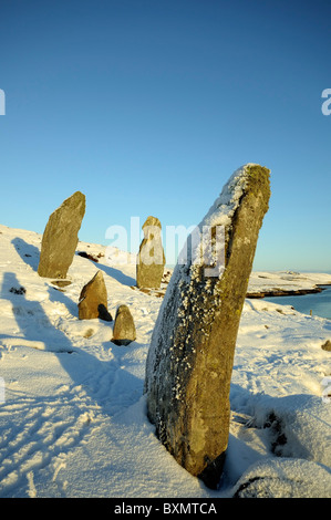 Calanais VIII oder Callanish VIII Steinkreis auf der Isle of Lewis Stockfoto