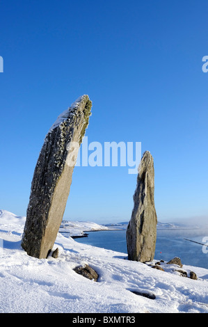 Calanais VIII oder Callanish VIII Steinkreis auf der Isle of Lewis Stockfoto