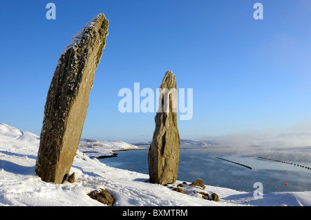 Calanais VIII oder Callanish VIII Steinkreis auf der Isle of Lewis Stockfoto