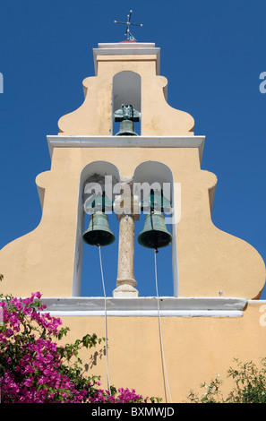 Turm der Kirche Theotokos Kloster Paleokastritsa Stockfoto