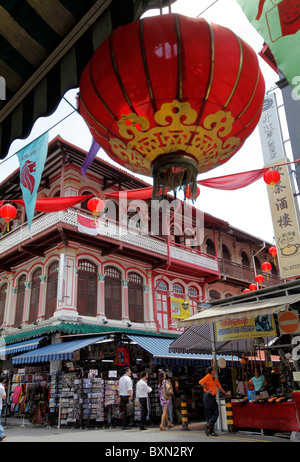 Chinesische Laterne in Chinatown, Singapur Stockfoto