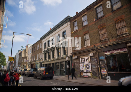 Die Eule und der Pussycat-Pub in Redchurch Street, Shoreditch, East London, UK Stockfoto