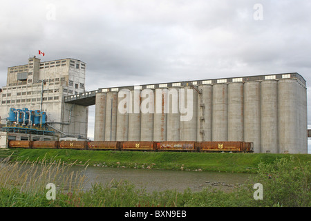 Getreidesilo in Churchill, Manitoba, Kanada Stockfoto