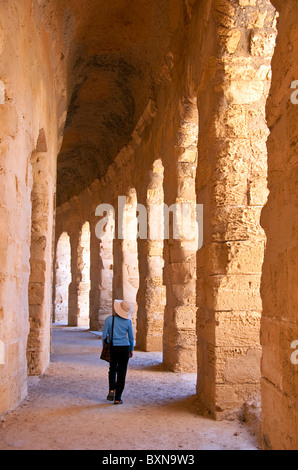 Römische Amphitheater El Djem oder Thysdrus Stockfoto