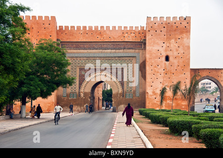 Bab el Khemis Tor in Meknès, Marokko Stockfoto