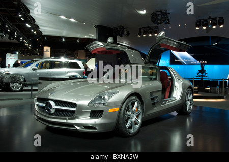 Mercedes-Benz SLS AMG auf der 2010 North American International Auto Show in Detroit Stockfoto