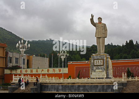 Vorsitzender Mao Statue in Lijiang, Provinz Yunnan, China Stockfoto