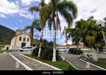 Kirche Nossa Senhora da Lapa, Ribeirao da Ilha, Florianopolis, Santa Catarina, Brasilien Stockfoto