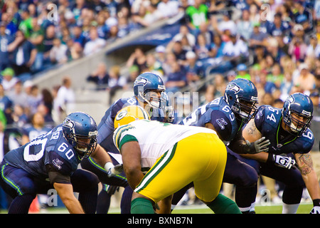 Matt Hasselbeck von den Seattle Seahawks ein NFL Football-Spiel gegen die Green Bay Packers Stockfoto