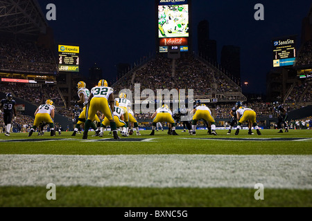 Green Bay Packers Qwest Field spielen die Seattle Seahawks Stockfoto