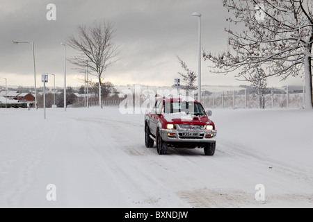 Winter driving Montrose Schottland Stockfoto