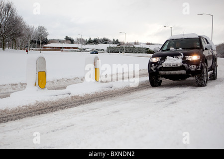 Winter fahren. Montrose Schottland Stockfoto