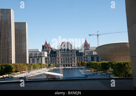 Empire State Plaza in Albany, das State Capitol von New York in den USA Stockfoto
