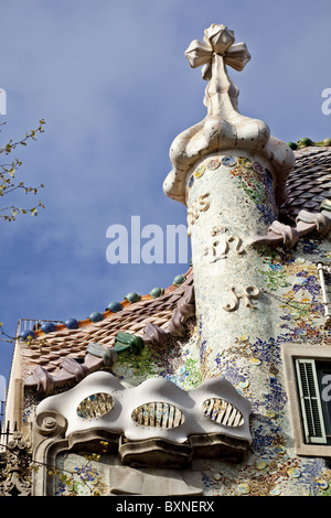 Casa Batllo von Antonio Gaudi in Gracia Avenue Stockfoto