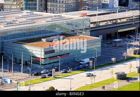 Wien Praterstern, Wien Praterstern Bahnhof und Verkehrsknotenpunkt, Vienna. Österreich Stockfoto