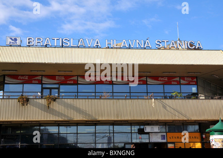 Bratislava, Hauptbahnhof, Hlavna Stanica, Bratislava, Slowakei, Europa Stockfoto