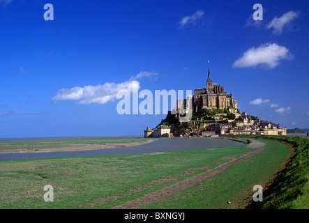 Abteikirche, Le Mont Saint-Michel, Basse-Normandie, Frankreich Stockfoto