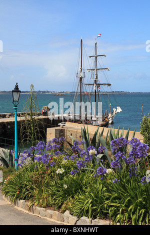 Herm Hafen, Herm Island, Kanalinseln Großbritannien Stockfoto