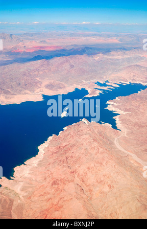Lake Las Vegas, Nevada, Luftaufnahme von Flugzeug. Stockfoto