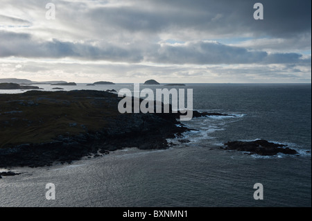 Ansicht der rauen Atlantikküste, Garenin, Isle of Lewis, Schottland Stockfoto