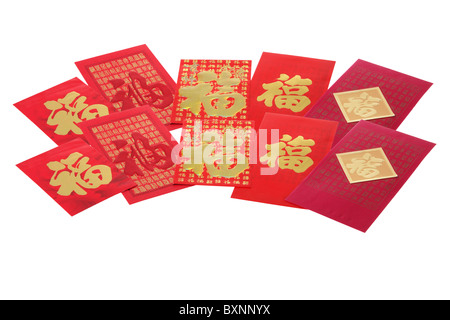 Chinese New Year rot-Pakete Stockfoto