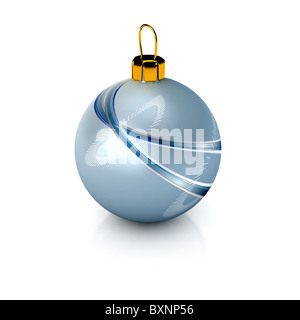 Weihnachtskugel in weiß Stockfoto