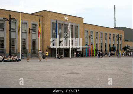 Brügge Zug Bahnhof Brügge Belgien Stockfoto