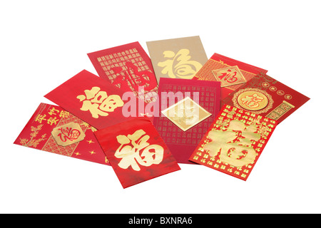 Chinese New Year rot-Pakete Stockfoto