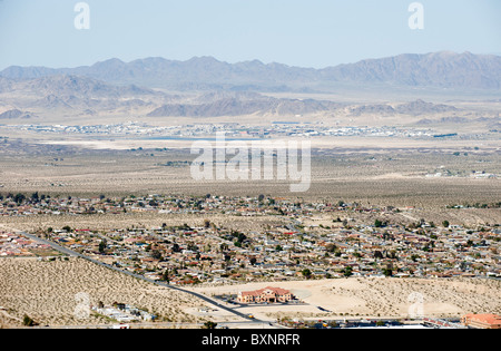 Twentynine Palms, Kalifornien und das Marine Corps Air Ground Combat Center Stockfoto