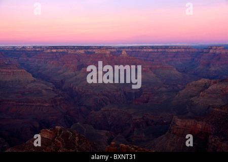 Sonnenuntergang am Grand Canyon angesehen vom Südrand Stockfoto