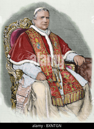 Pius IX. (1792-1878). Italienische Papst namens Giovanni Maria Mastai-Ferretti. Gewählt im Jahr 1846. Stockfoto