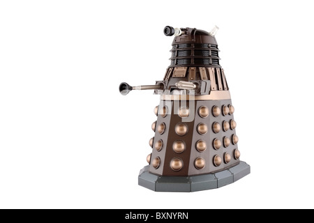 Dalek isoliert auf weißem Hintergrund Stockfoto