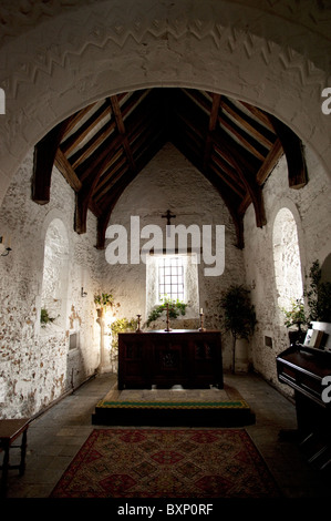 Interieur/Exterieur/Detail der Cambridge Aussätzigen Kapelle, auch bekannt als Aussätziger Chapel of St. Mary Magdalene. Stockfoto